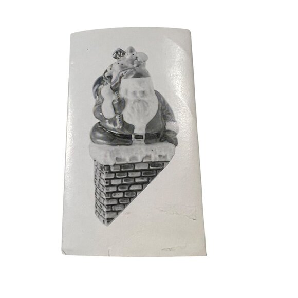 Department 56 Snow Village "Down The Chimney He Goes" Santa Figure - Picture 5 of 5